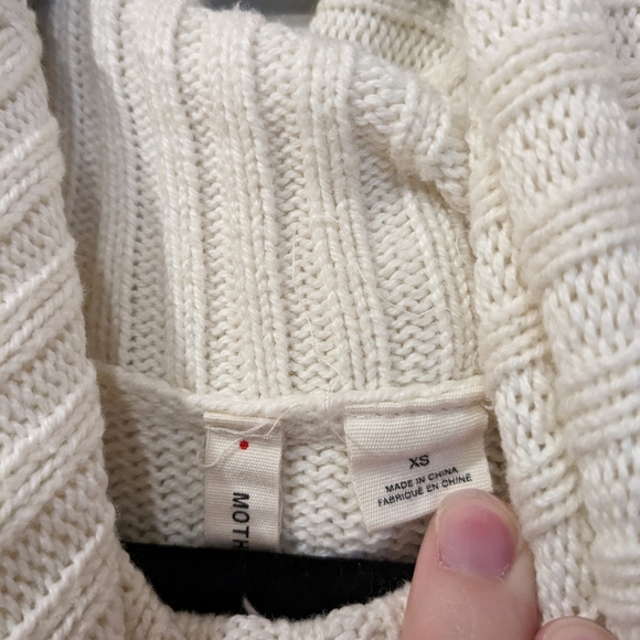 Moth X Anthropologie Turtleneck Sleeveless Sweater dress (Size: XS, Cream) - Picture 5 of 7
